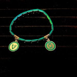 Superhero charmed bracelet green arrow and Green Lantern in charms